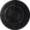 Ekena Millwork Oslo Ceiling Medallion (Fits Canopies up to 10 1/2"), Hand-Painted Steel Gray, 28 1/8"OD x 1 3/4"P CM28OSSGS - alternate 1